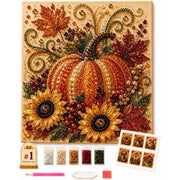 Halloween autumn pumpkin pearl diamond painting kit – spooky 3D DIY craft for adults