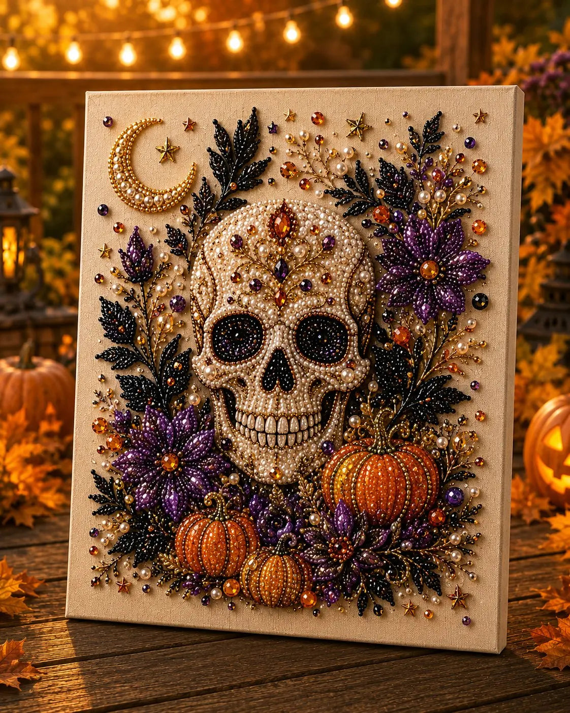 Halloween Diamond Painting Kits 2026 Halloween New Ghost Pearl Art DIY Kit Includes Artboard, Spooky Cute 3D Diamond Painting Crafts, , DIY Fall Home Decor Wall Art, Beginner DIY Seasonal Party Gift