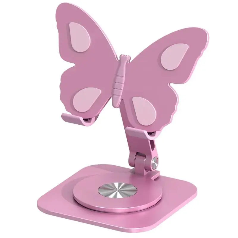 Aluminum phone stand color options – pink black blue 360° rotatable portable mount