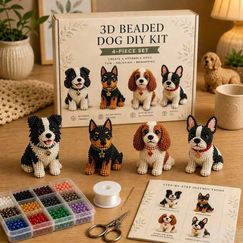 3D Beaded Animal Craft Kit, Handmade DIY Bead Set