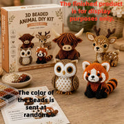 3D Beaded Animal Craft Kit, Handmade DIY Bead Set