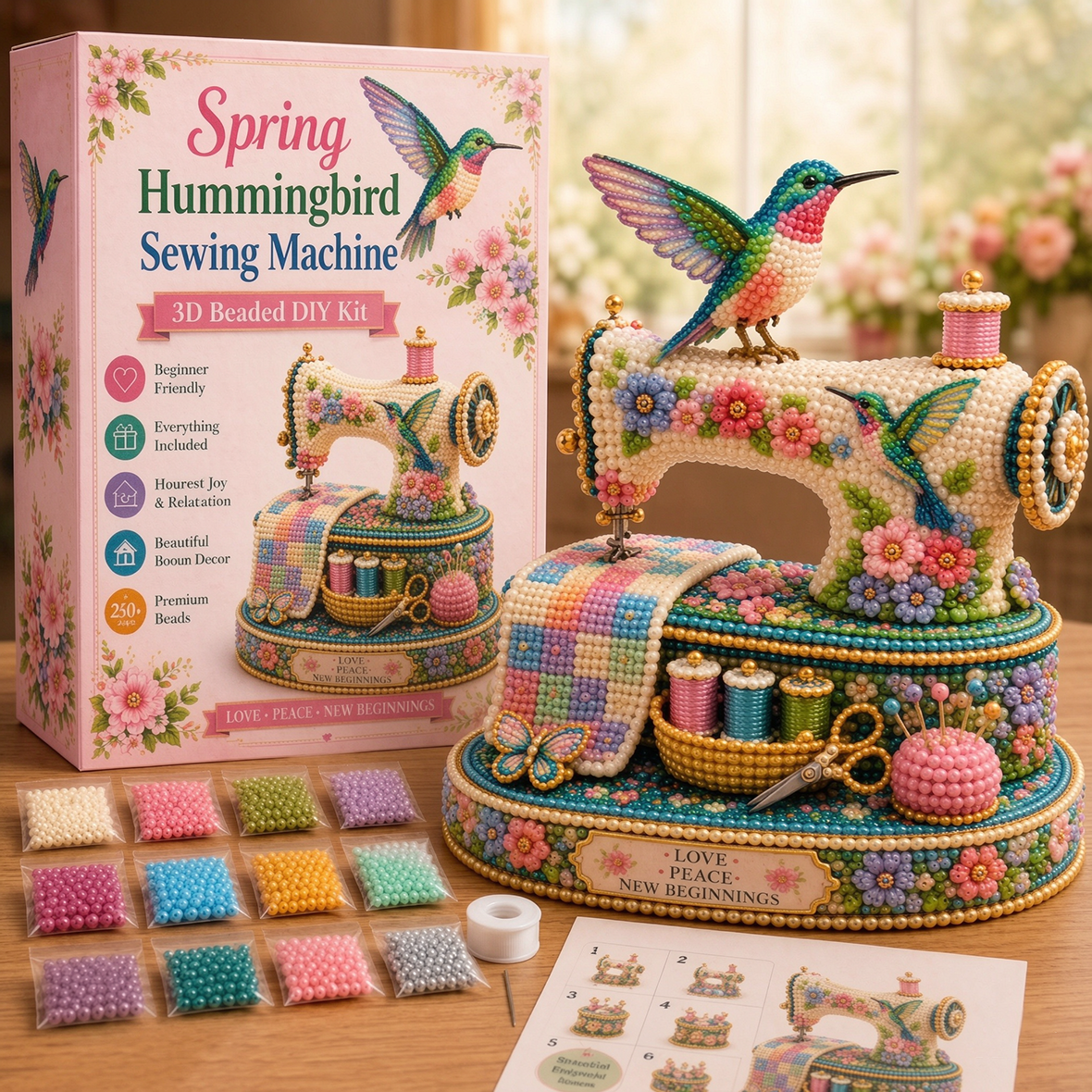Cross Border Spring Hummingbird Sewing Machine DIY Set