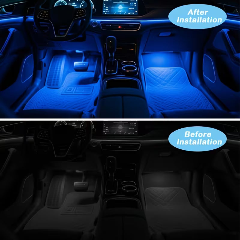 RGB car interior LED light kit available in multiple colors USB powered