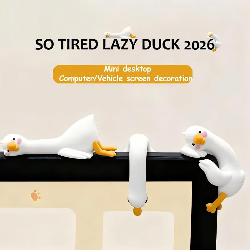 Cartoon goose figurines 4-piece set – adorable collectible home decor for desk and shelf