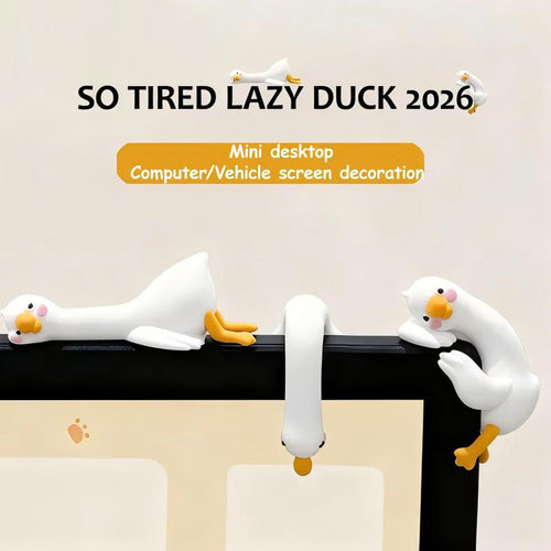 Cartoon goose figurines 4-piece set – adorable collectible home decor for desk and shelf