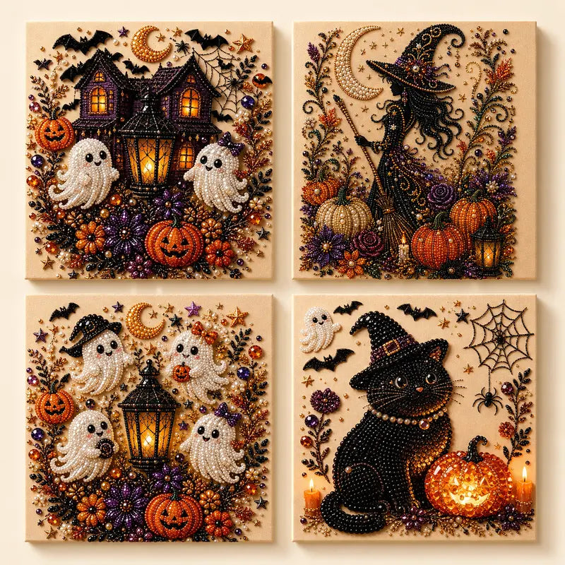 Halloween Pearl Diamond Painting Kit – Spooky 3D DIY Art