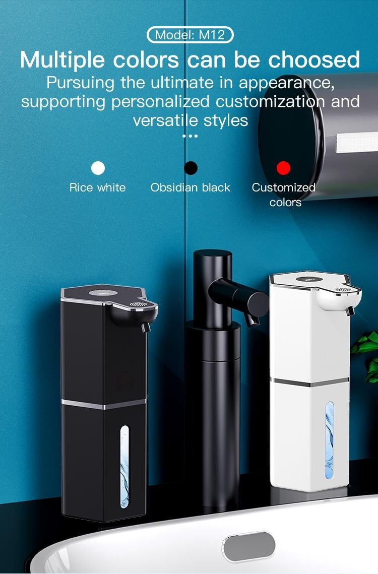 Touchless Foaming Smart Auto Soap Dispenser 12oz USB Rechargeable 4