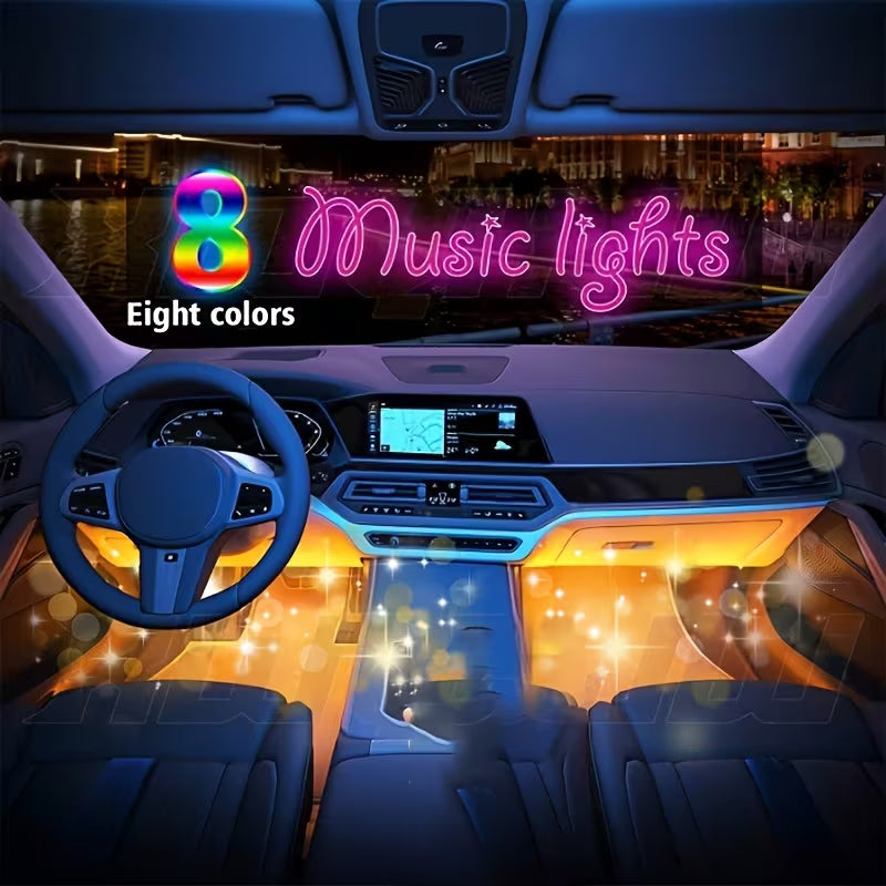 RGB car interior LED light kit available in multiple colors USB powered