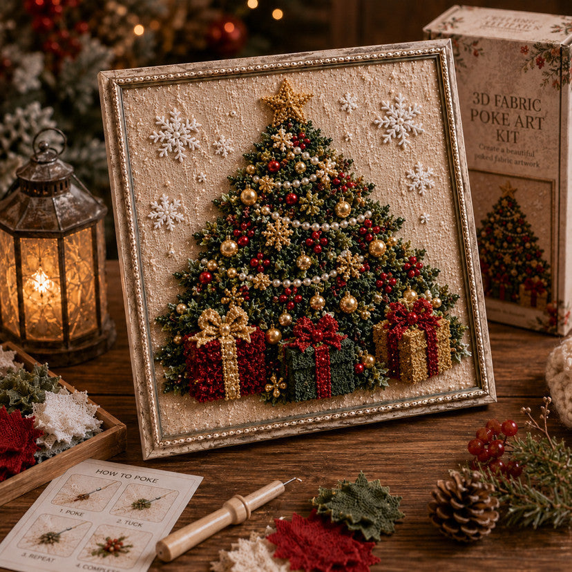 3D Christmas Fabric Poke Art Kit Christmas DIY