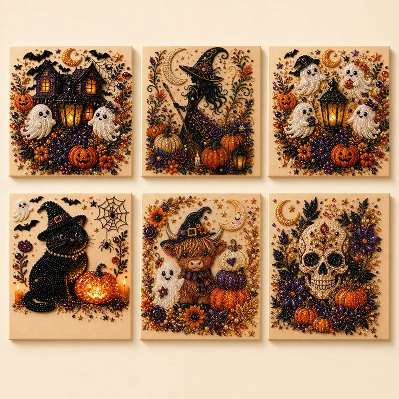 Halloween Pearl Diamond Painting Kit – Spooky 3D DIY Art