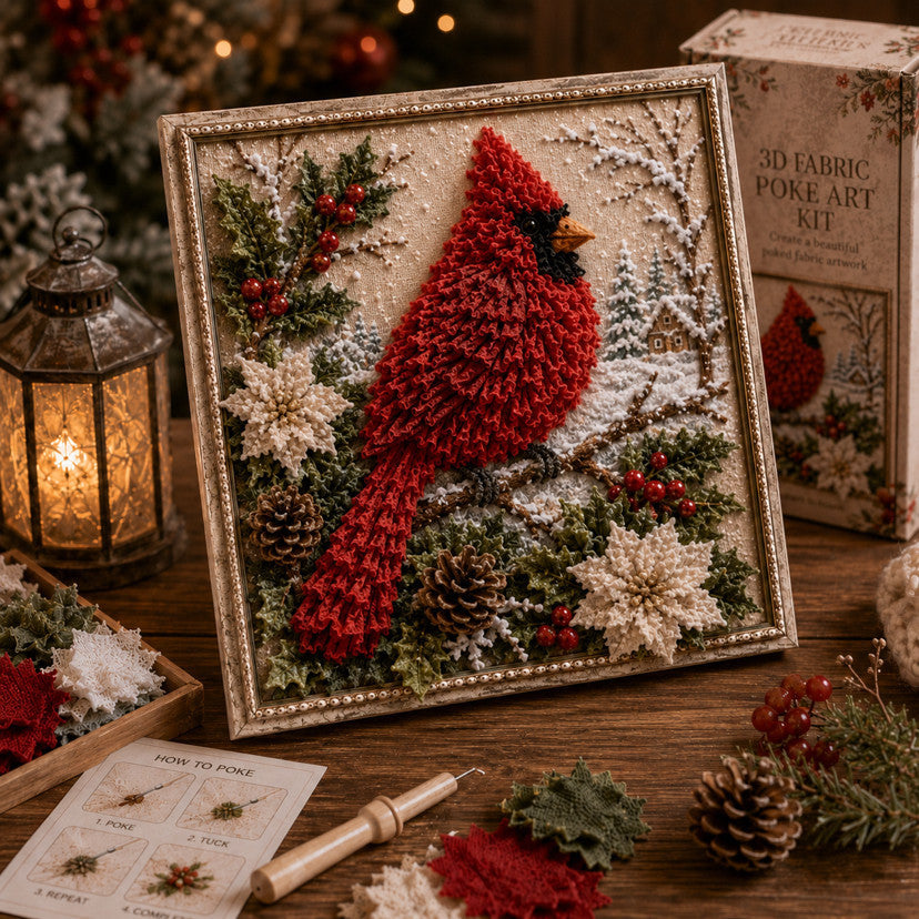3D Christmas Fabric Poke Art Kit Christmas DIY