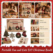 Creative Christmas 3D beaded ornaments DIY kit – holiday bead art craft set gift packaging