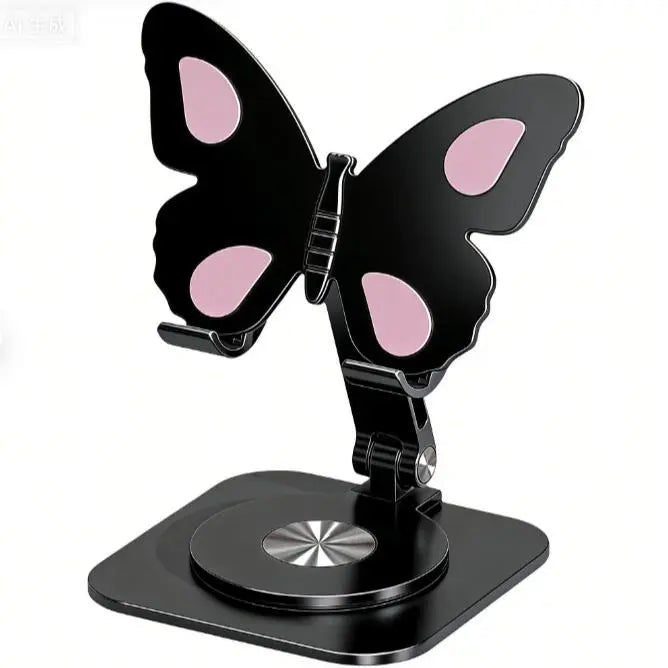 Multifunctional aluminum phone stand – 360° rotatable compact folding adjustable mount