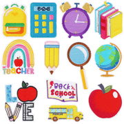 12pcs Christmas Iron on Patches Sequin Embroidered Sew Applique