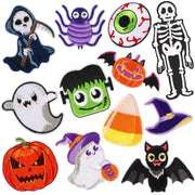 12pcs Christmas Iron on Patches Sequin Embroidered Sew Applique