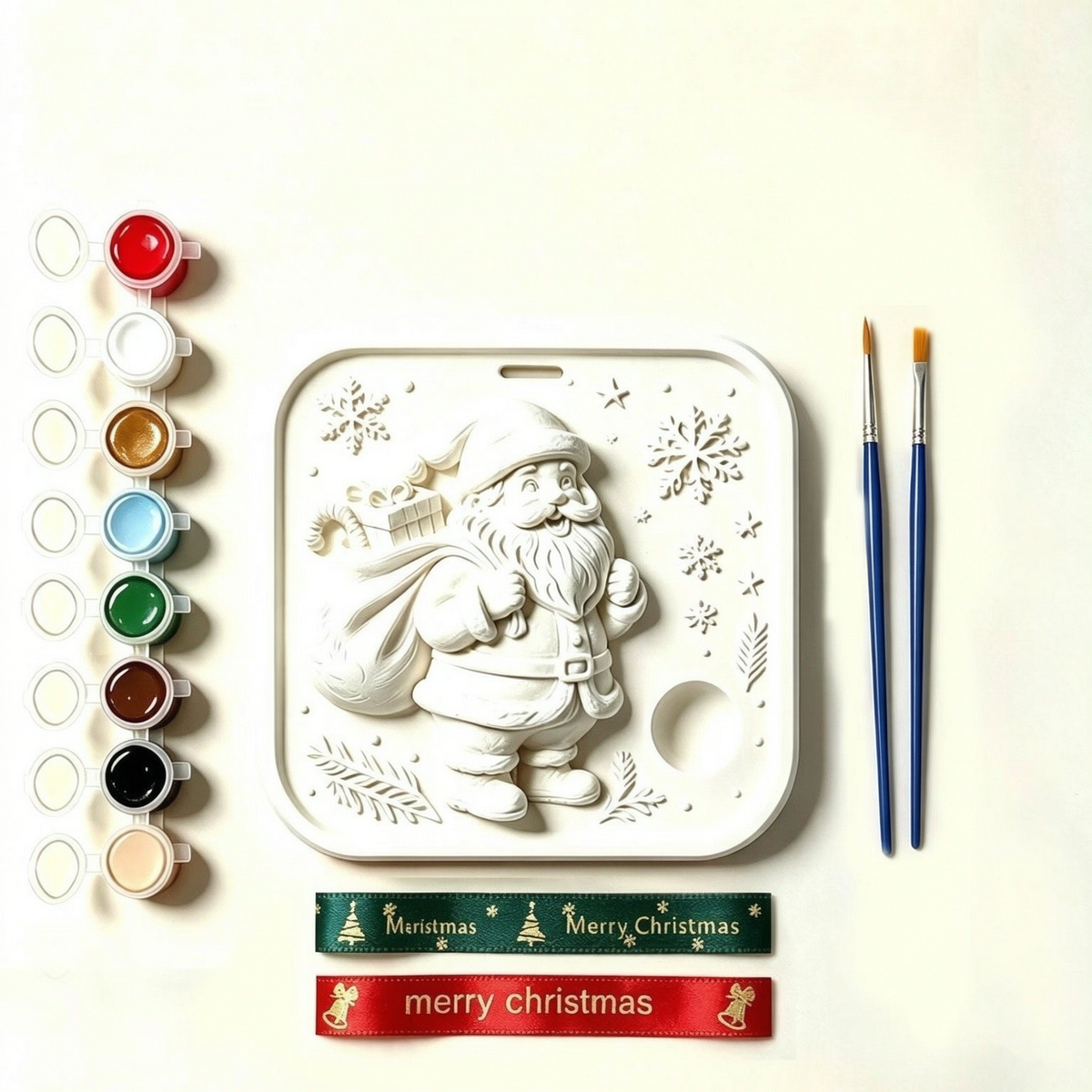 DIY Christmas Pendant Doodle Plaster Ornament Parent-Child Handicraft
