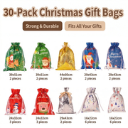 Christmas Kringle Express 15/30-piece Gift Bag & Tags Set