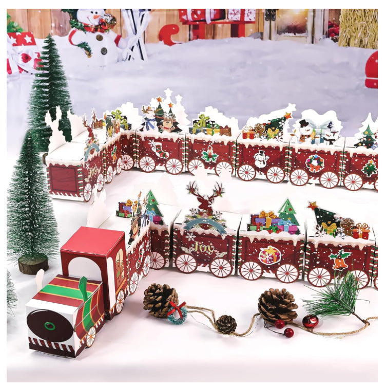Christmas advent calendar red train set – 9 styles 24 mini boxes festive holiday countdown