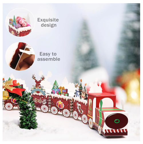 24-day Christmas advent calendar red train – 24 mini gift boxes holiday countdown for kids