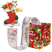 Christmas Money Pull Gift Box - Holiday Party Surprise Cash Box Decoration - RedChristmas Stocking34