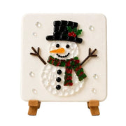 Christmas sea glass mosaic kit contents – includes glass pieces adhesive and tools 15x15cm