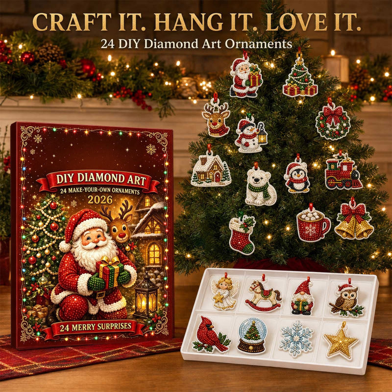 Christmas DIY hanging ornaments contents – complete craft kit with materials for holiday decor