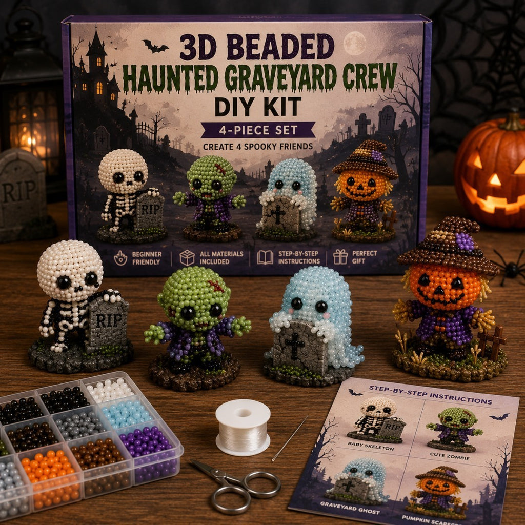 Halloween Beaded Craft Friends Kit - DIY Beading Ornament Set