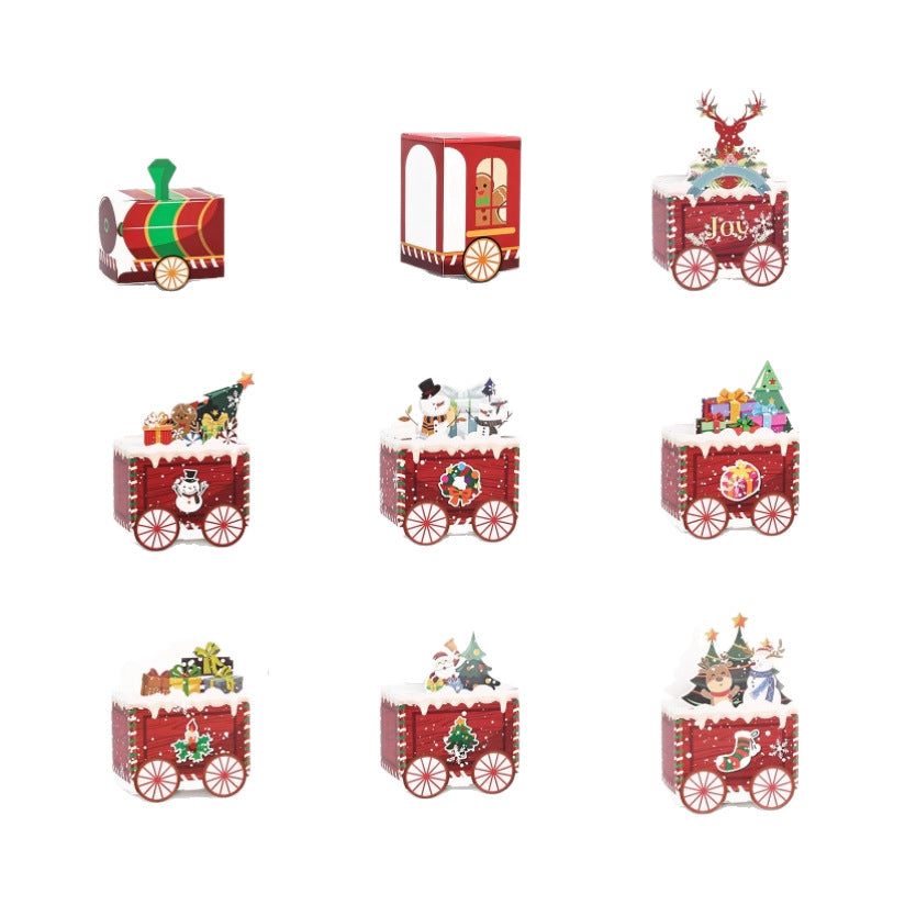 Christmas advent calendar red train gift packaging – 24 mini boxes festive holiday countdown