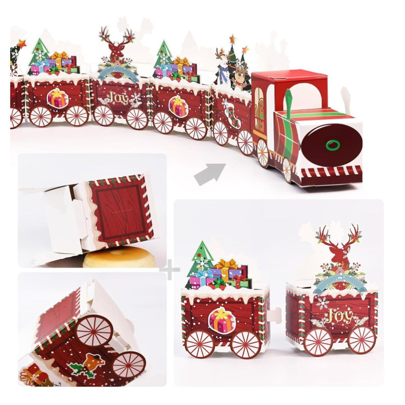 Christmas red train advent calendar contents – 24 mini gift boxes for kids holiday countdown