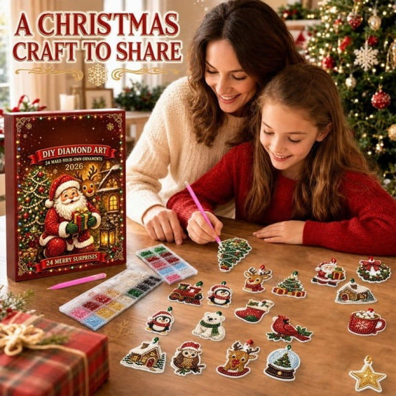 Christmas DIY ornament kit detail view – handmade holiday hanging decoration for kids and adults