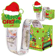 Christmas Money Pull Gift Box - Holiday Party Surprise Cash Box Decoration - GreenGrinch（Four-sided Different）51