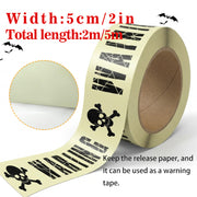 Halloween glow-in-the-dark warning tape YGJD008 – fluorescent caution strip 5cm x 5m