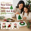 Christmas Sea Glass Mosaic DIY Kit for Adults & Kids– Size 15x15cm