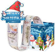 Christmas Money Pull Gift Box - Holiday Surprise Cash Box Decoration - BlueWinter Wonderland58