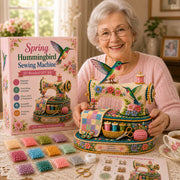 Hands working on holiday DIY craft project with colorful materials – creative activity