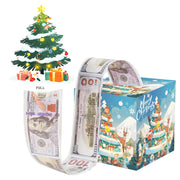 Christmas Money Pull Gift Box - Holiday Surprise Cash Box Decoration - BlueChristmas Tree04