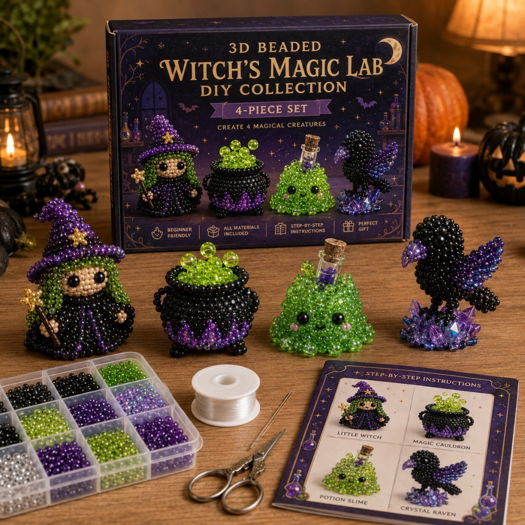 Halloween Beaded Craft Friends Kit - DIY Beading Ornament Set