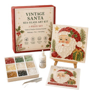 Christmas mosaic kit contents including glass pieces adhesive and tools – all-inclusive craft set