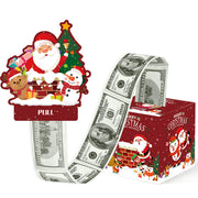 Christmas Money Pull Gift Box - Holiday Surprise Cash Box Decoration - RedSanta ClausChimneyGiving Gift74