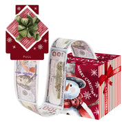 Christmas Money Pull Gift Box - Holiday Surprise Cash Box Decoration - Red46