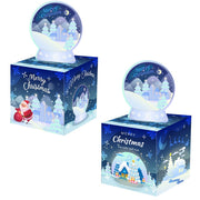 Christmas Money Pull Gift Box - Holiday Surprise Cash Box Decoration - BlueWinter WonderlandCrystal Ball64