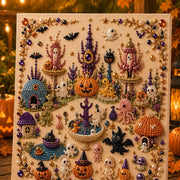 Halloween fantasy underwater castle pearl art DIY kit – 3D bead mosaic craft with artboard