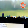 Mini Resin Cat Desk Figurines Multi-Pose Cute Cartoon Kitty Decorative Piece Office Girly